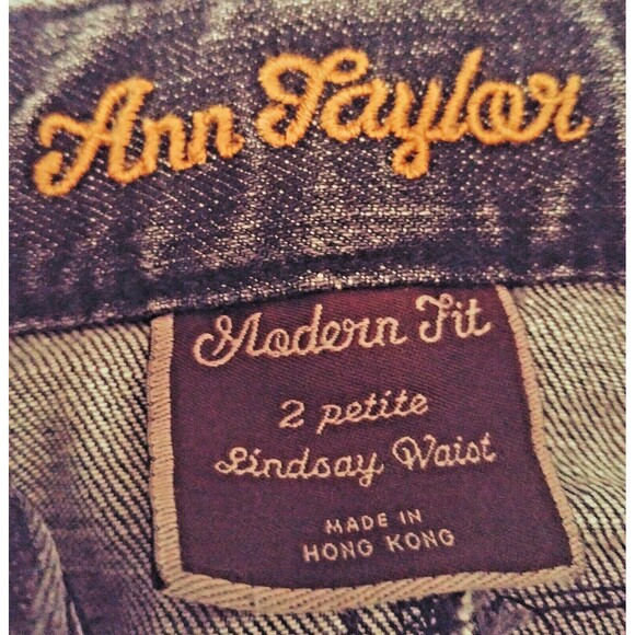 Ann Taylor Womens Black Jeans 2P Limited Edition Lindsay Waist 5 Pocket Modern - Picture 3 of 5